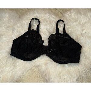 Bali 3687 Lace Desire Bra Unlined Underwire Womens 38D Black
